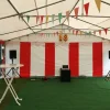 KOSAMA Partytält PVC 6 x 8 m – röd/vit