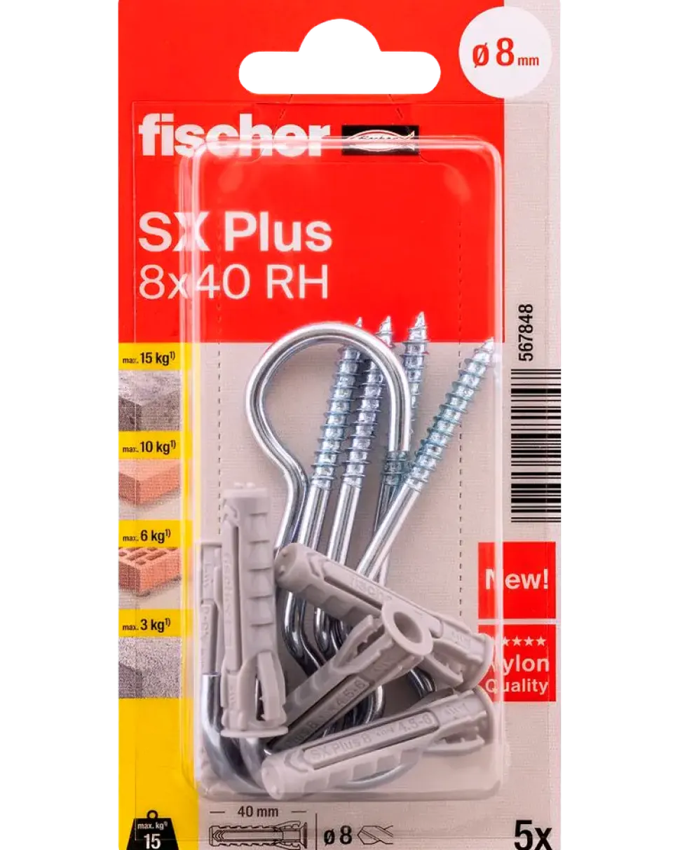 Krok+plugg SX Plus 8x40 RHN 5 st