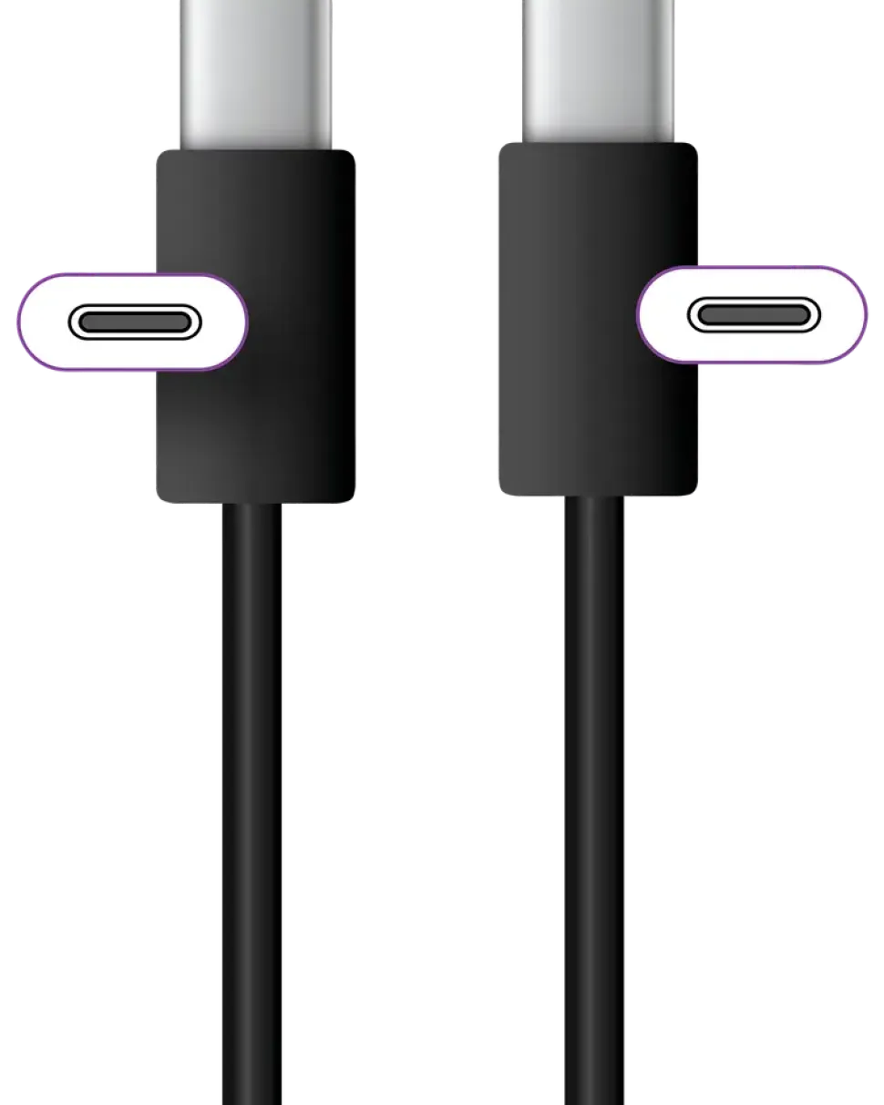 LADDKABEL USB-C/USB-C 0,5M SV