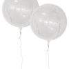 LED-ballong klar Ø50 cm 2-pack