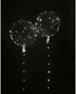 LED-ballong klar Ø50 cm 2-pack