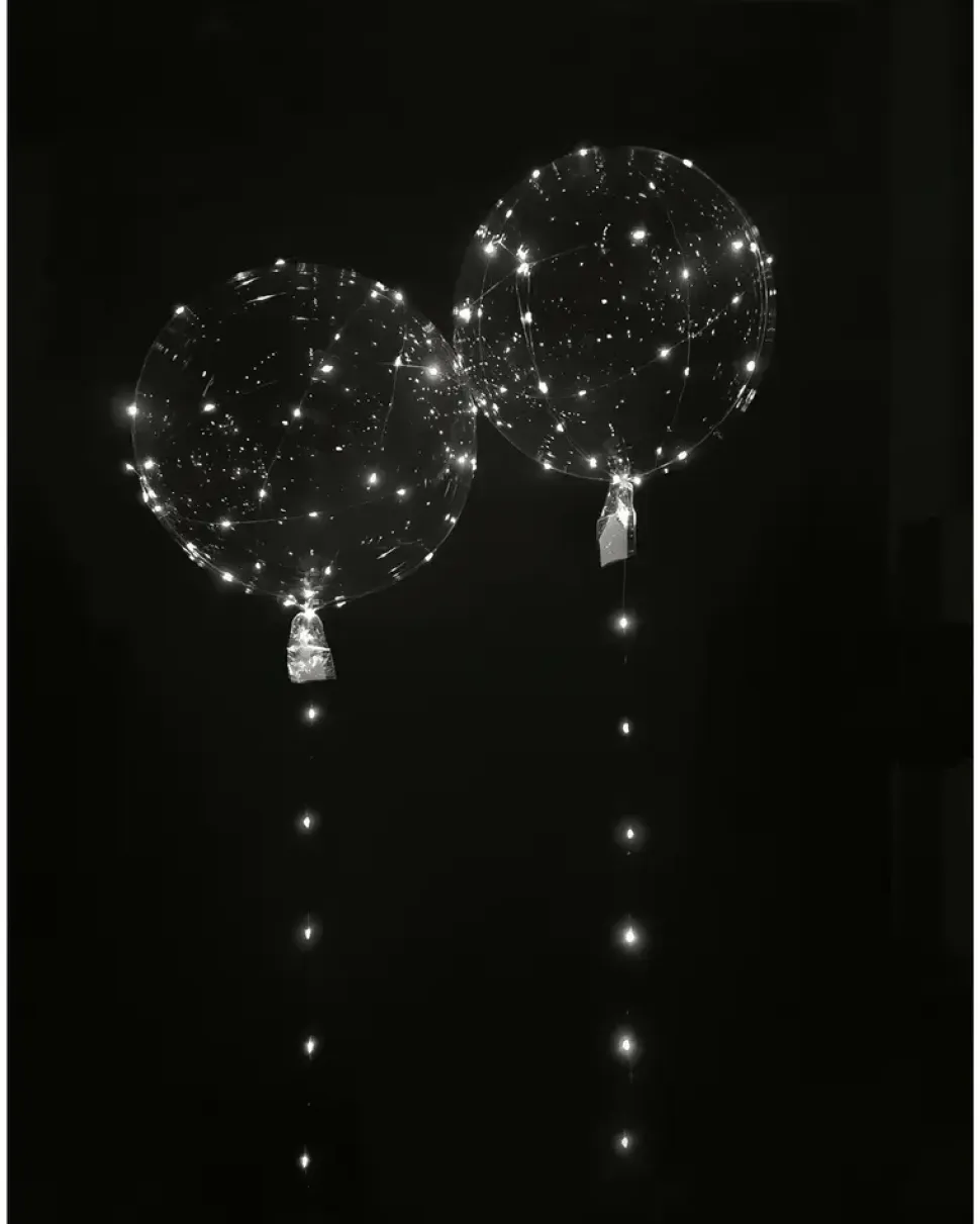 LED-ballong klar Ø50 cm 2-pack