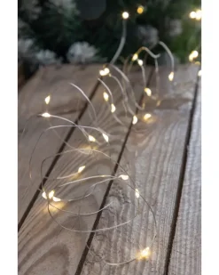 Ljuslinga metallwire LED - silver