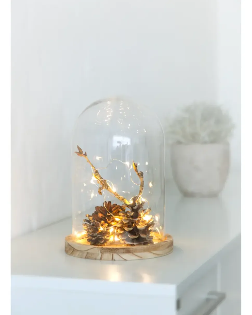 Ljuslinga metallwire LED - silver