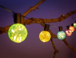 Ljusslinga Kulor med diamanteffekt LED Ø5 cm 10 st.