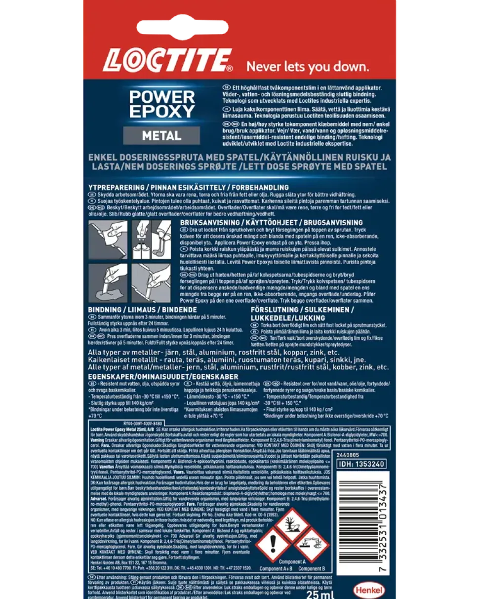 Loctite epoxy metall 25 ml