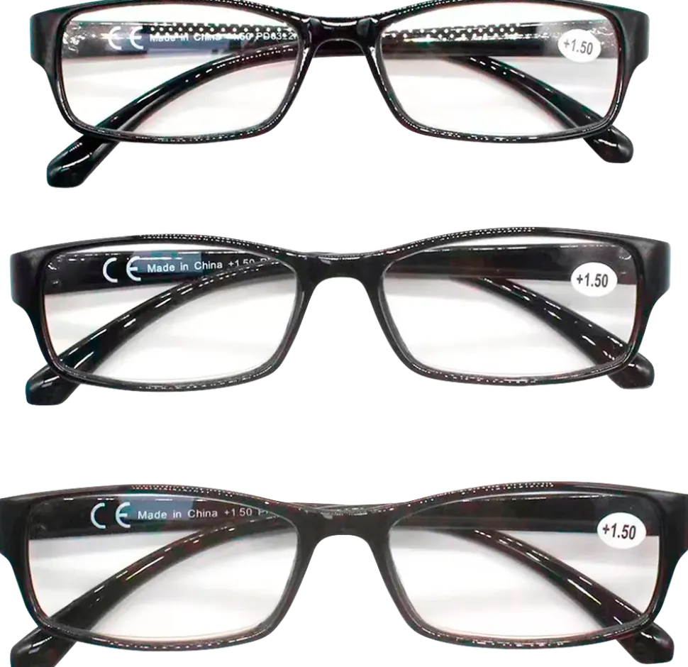 Läsglasögon medium 3-pack