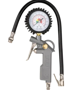Luftpåfyllare med manometer - grå