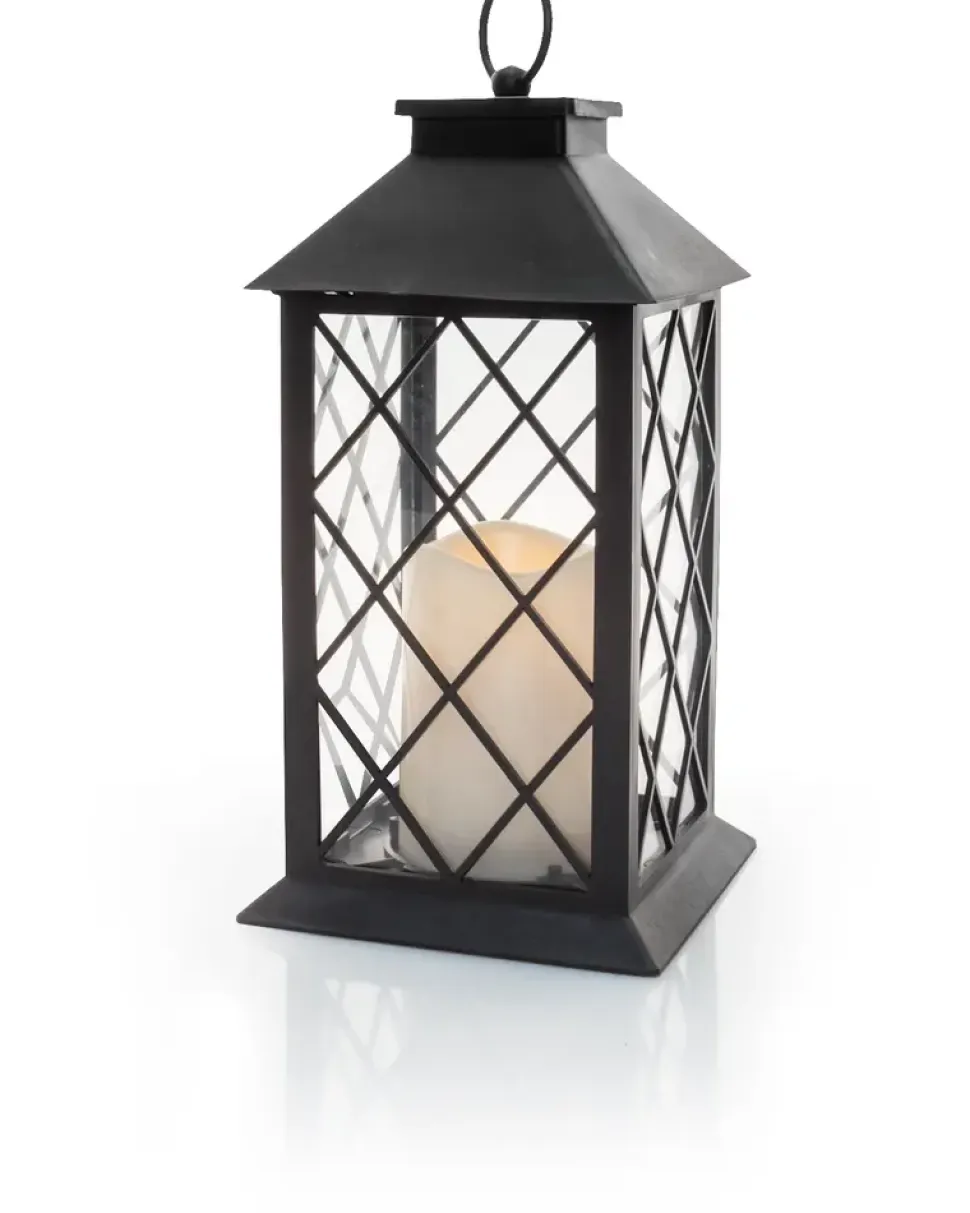 Lykta LED svart