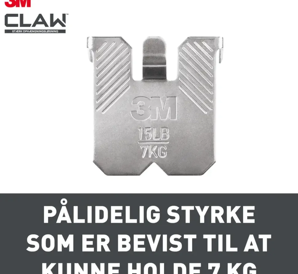 3M™ CLAW™ Tavelkrok för gipsväggar – 7 kg, 2-pack