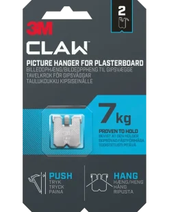 3M™ CLAW™ Tavelkrok för gipsväggar – 7 kg, 2-pack