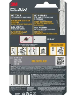 3M™ CLAW™ Tavelkrok för gipsväggar – 20 kg, 2-pack