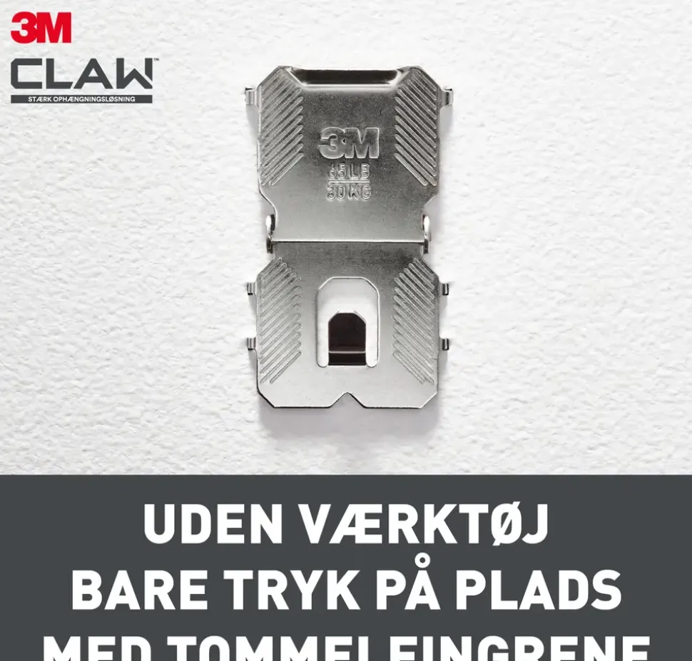3M™ CLAW™ Tavelkrok för gipsväggar – 30 kg, 2-pack