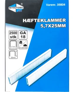 Mitsutomo Air häftklamrar 5,7 x 25 mm 2500 st.