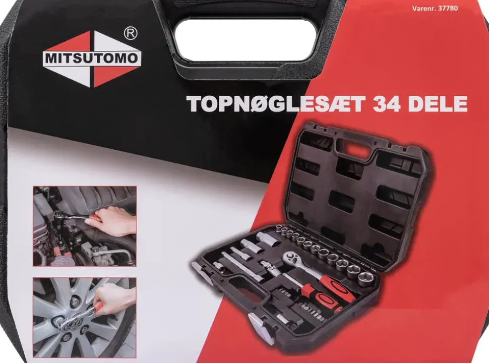 Mitsutomo hylsnyckelsats 34 delar