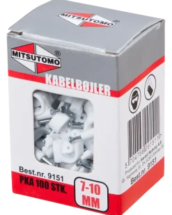 Mitsutomo kabelclips 7-10 - vit