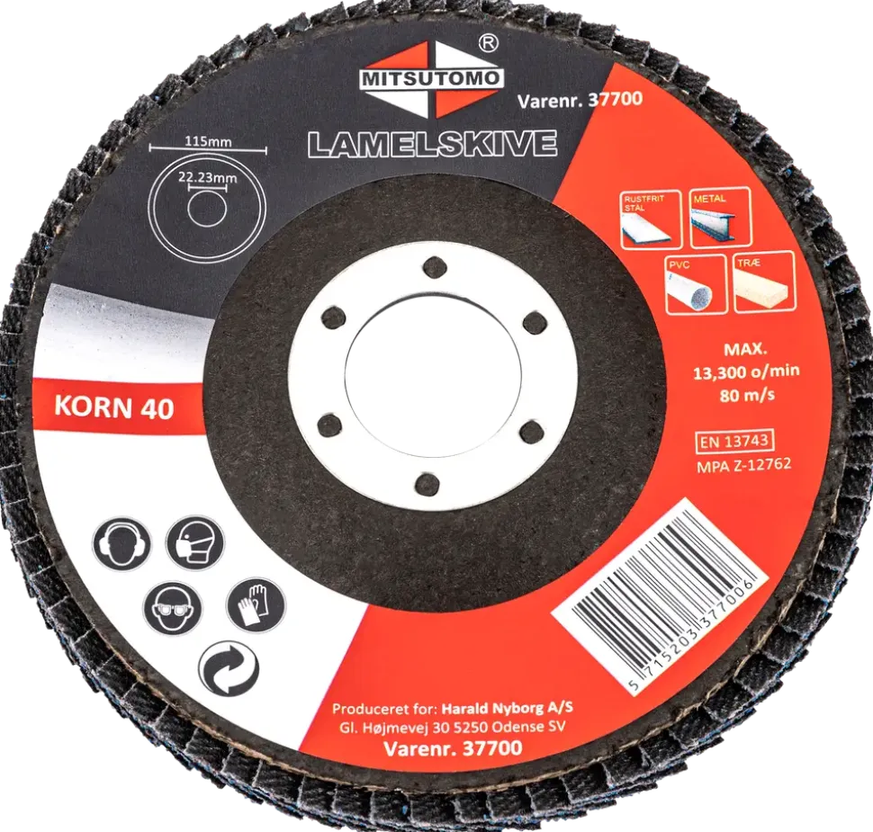 Mitsutomo lamellslipskiva K40 115 mm