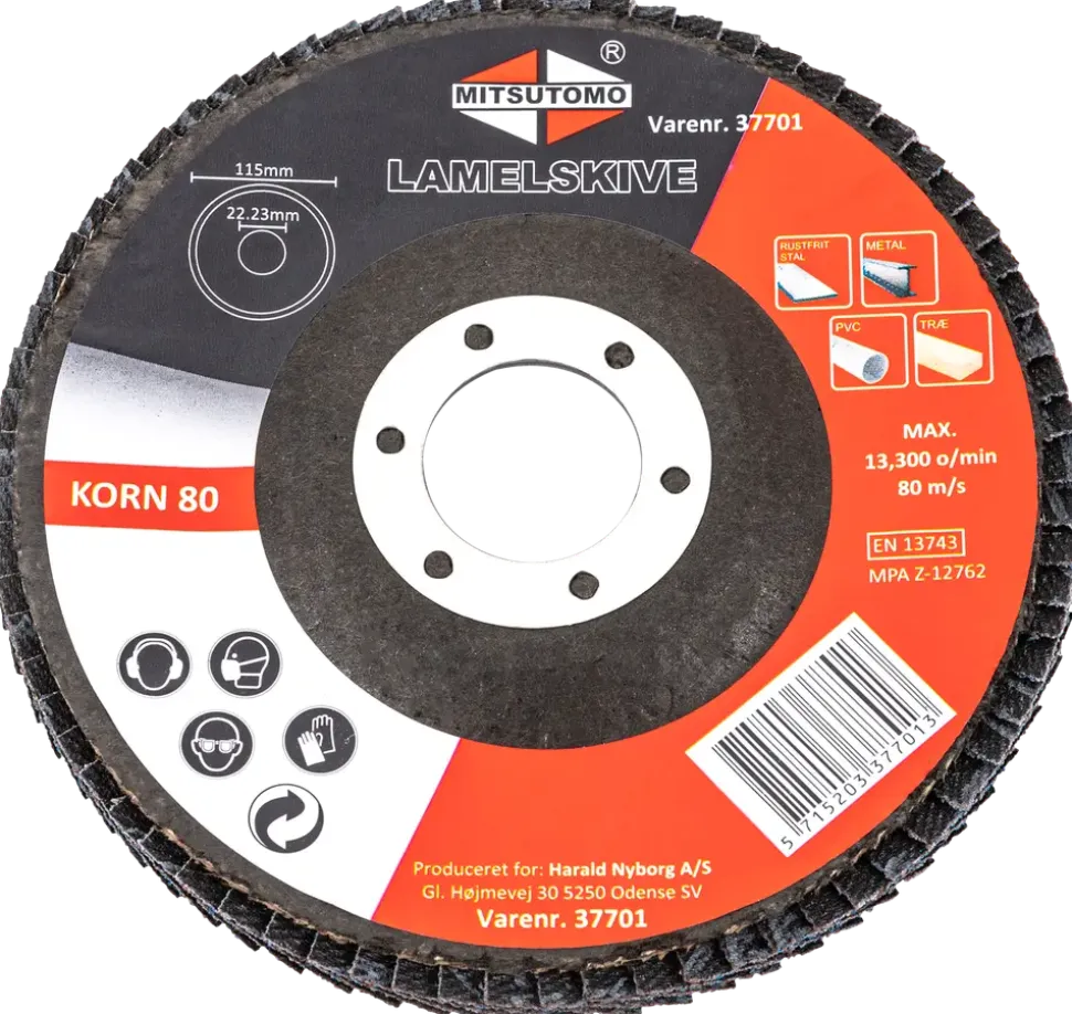 Mitsutomo lamellslipskiva K80 115 mm