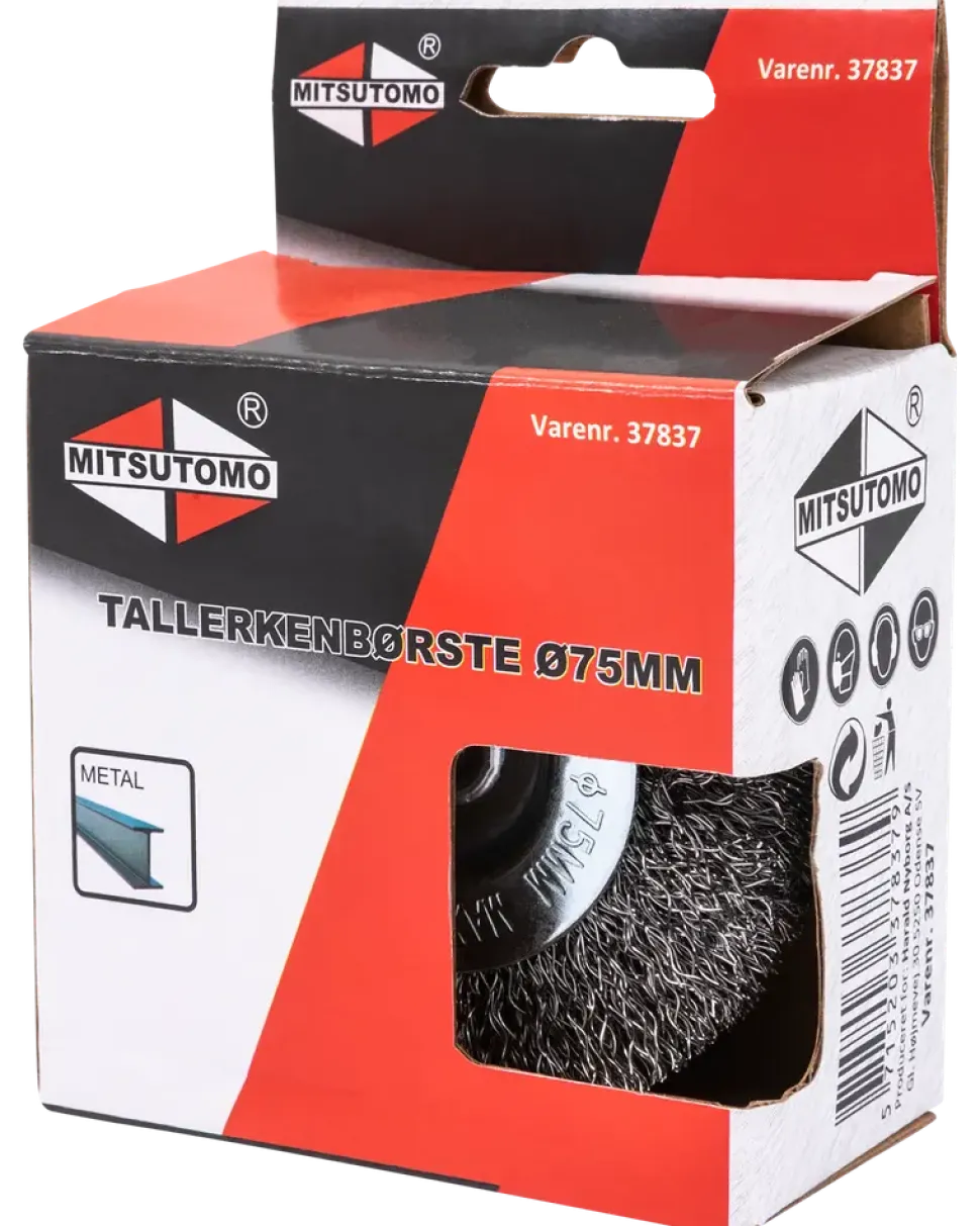 Mitsutomo stålborste 75 mm