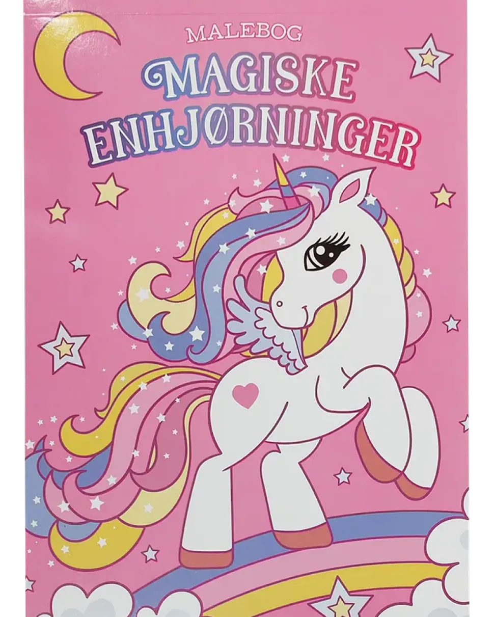 Målarbok med enhörningar