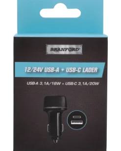 Mobilladdare dubbel för bil