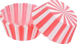 Muffinsform papper röd/vit 100-pack