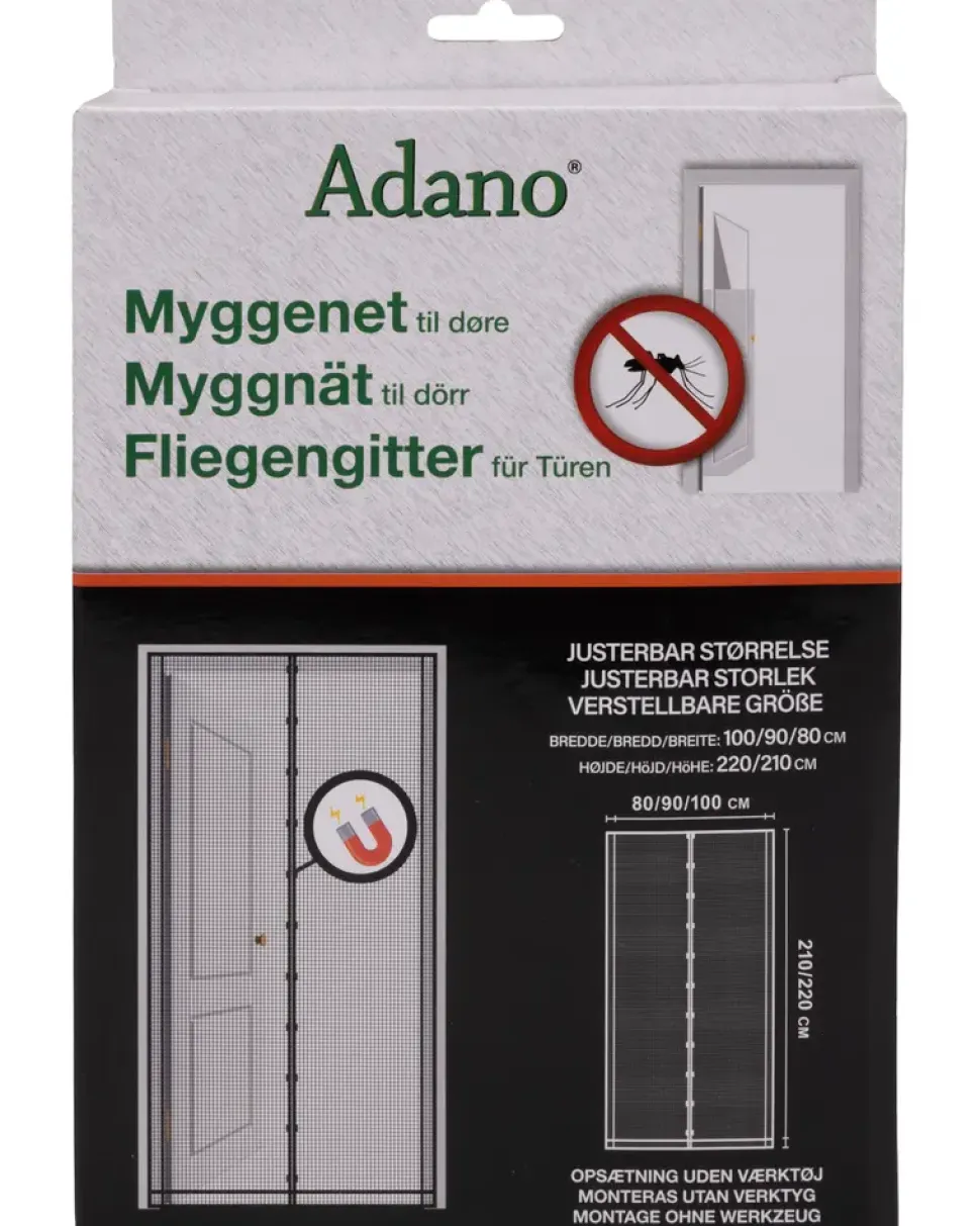 Myggnät till dörr – Svart