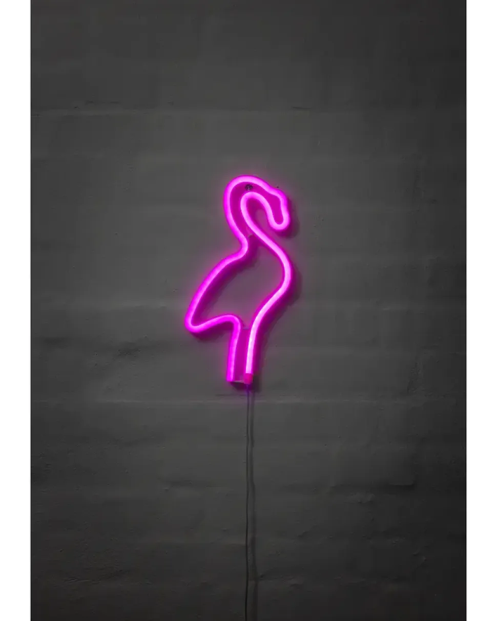 Neonskylt Flamingo H. 29 x B. 14 cm