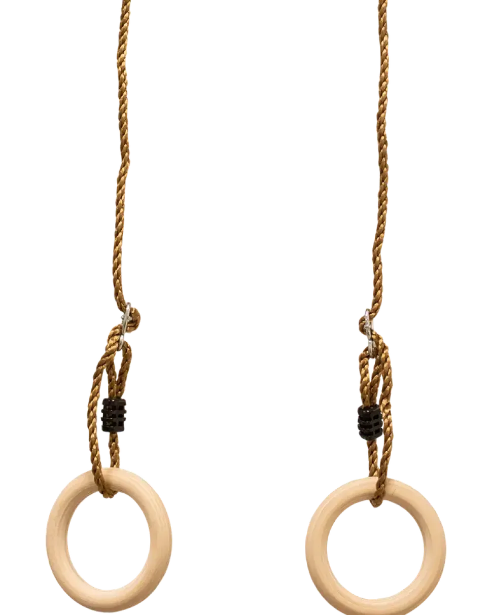 Nordic Play Active Gymnastikringar i trä, Ø15,8 cm