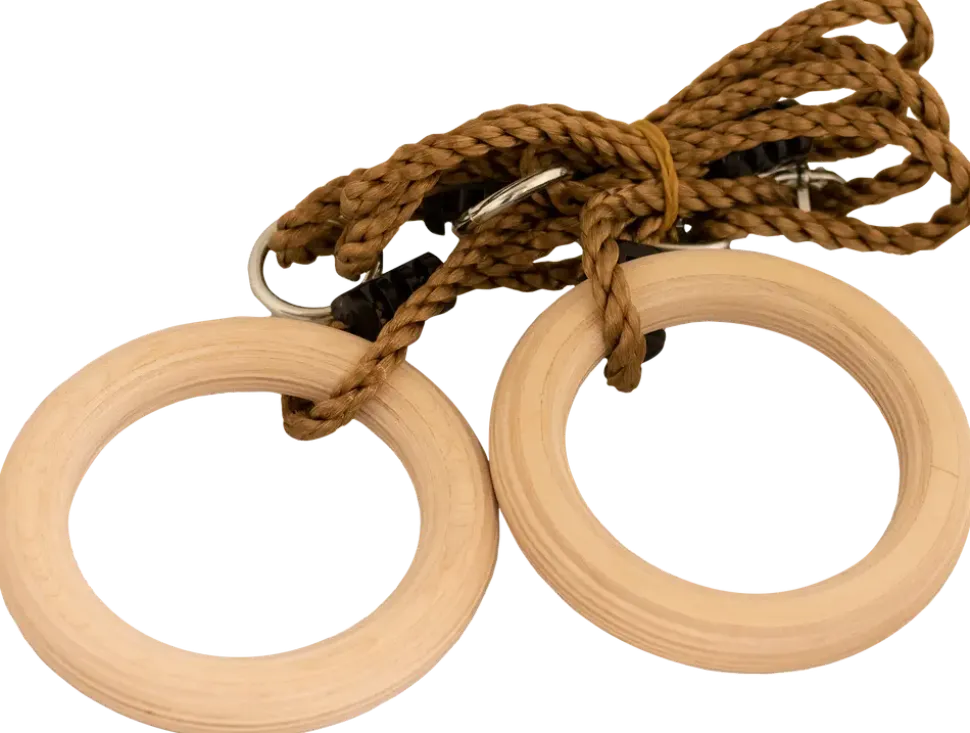 Nordic Play Active Gymnastikringar i trä, Ø15,8 cm