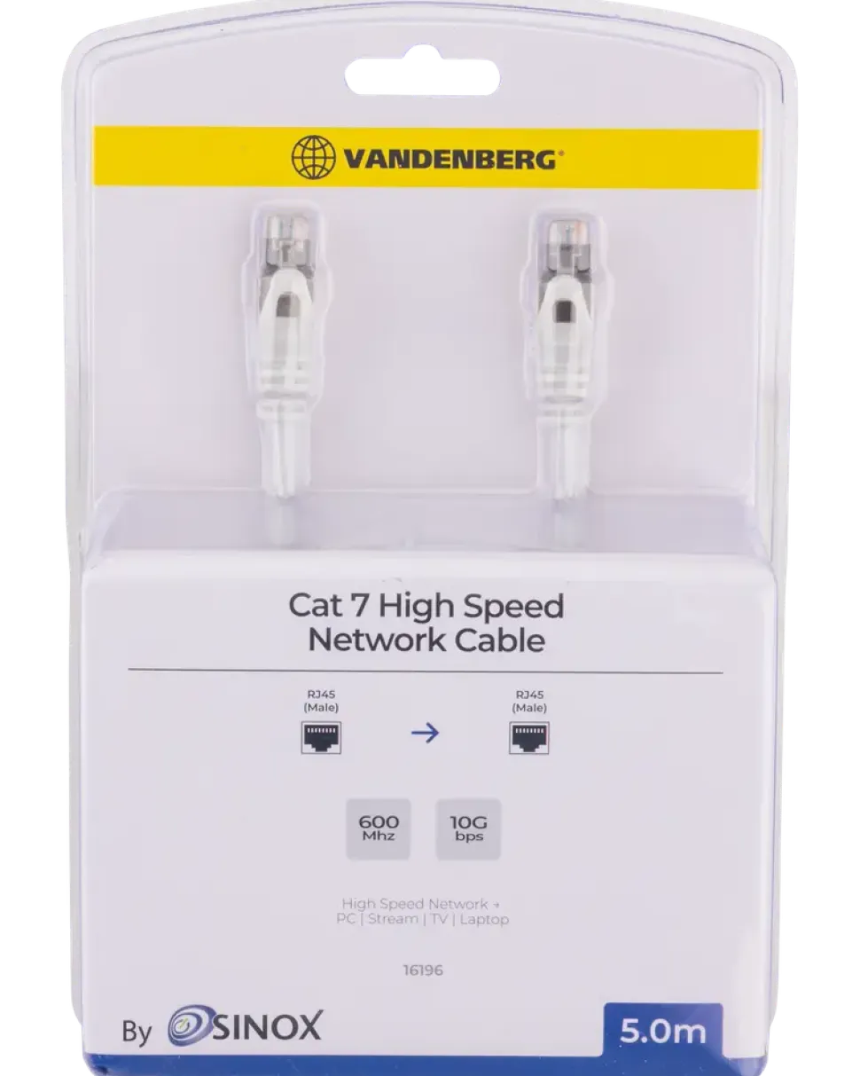 Nätverkskabel cat7 5 m vit