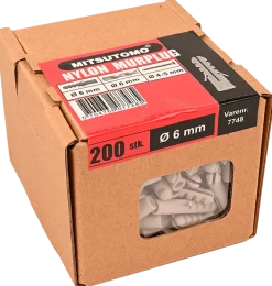 Nylonplugg 6 mm 200 st