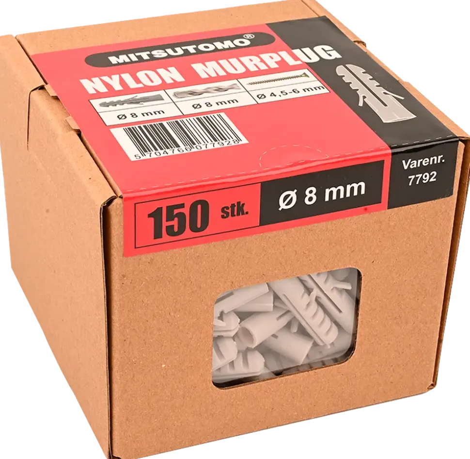 Nylonplugg 8 mm 150 st