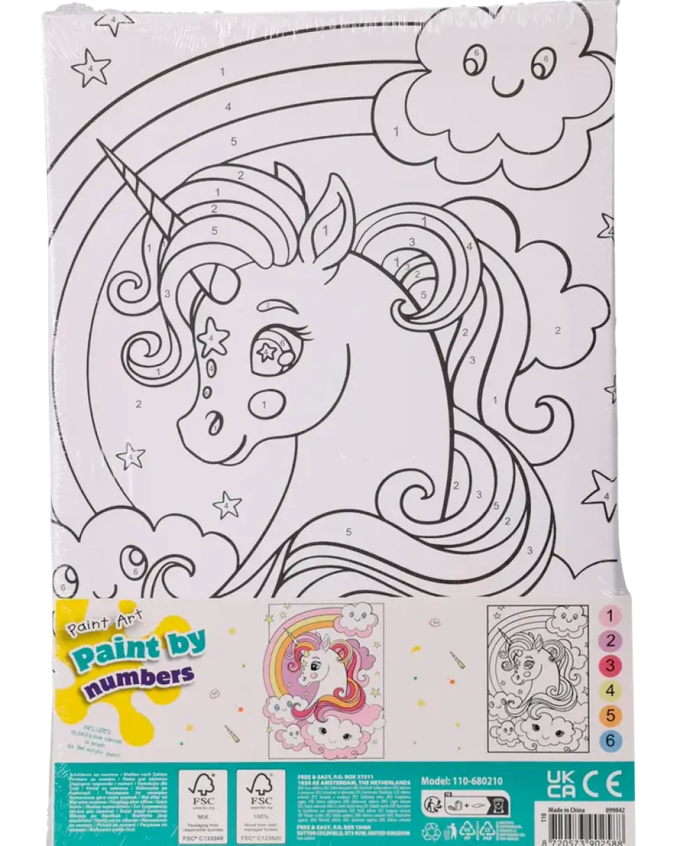 Paint by numbers canvas