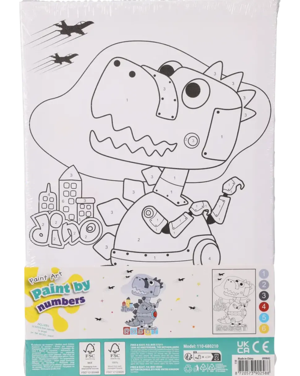 Paint by numbers canvas