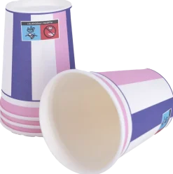 Pappmuggar lila och rosa 4 st