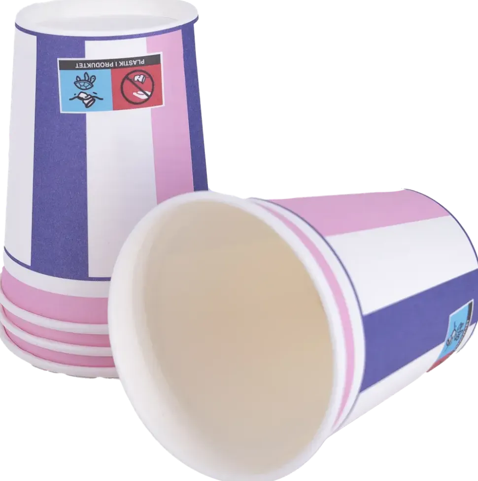 Pappmuggar lila och rosa 4 st
