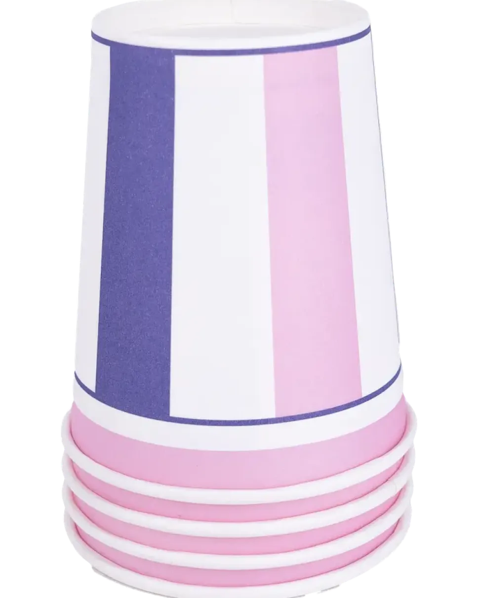 Pappmuggar lila och rosa 4 st