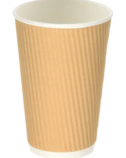 Pappmugg räfflad 250 ml 10-pack