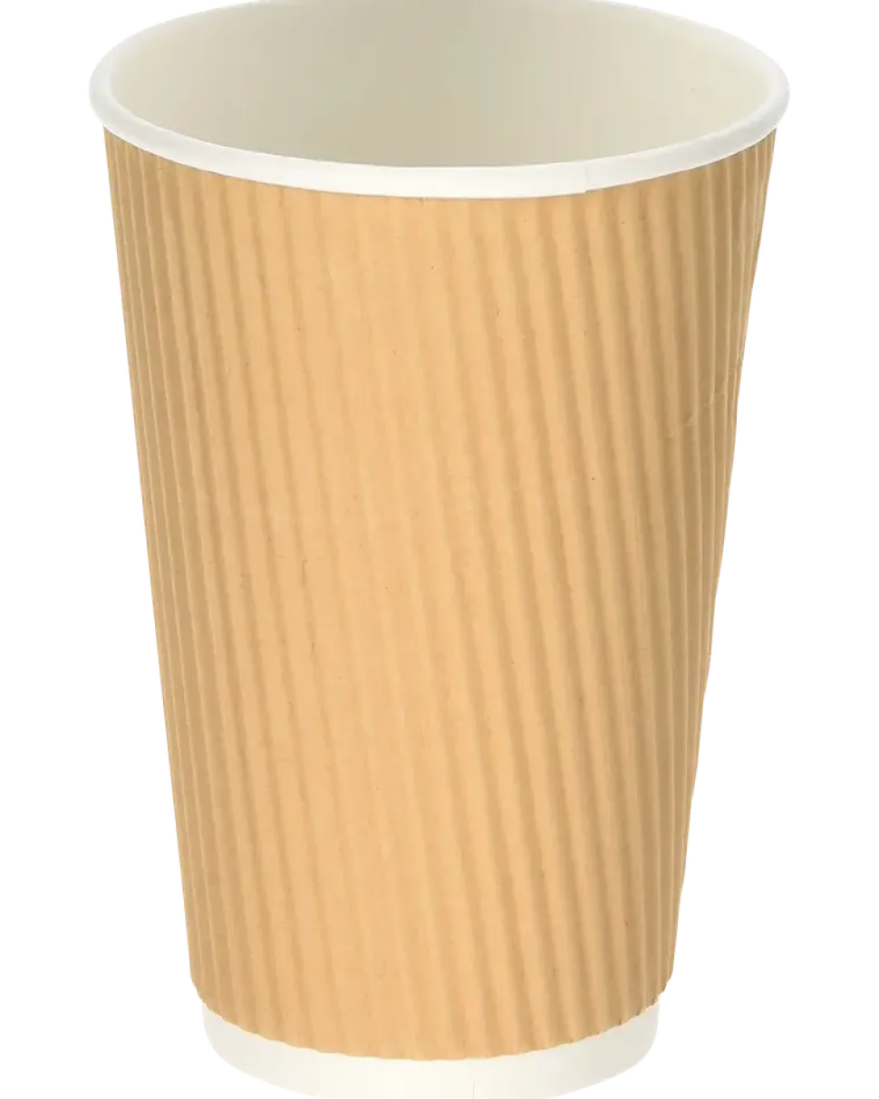 Pappmugg räfflad 250 ml 10-pack