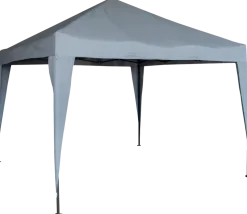 Paviljong 3 x 3 meter Grå - Hopfällbar