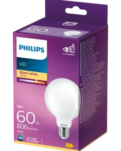 PHILIPS LED globlampa 7W E27 G93