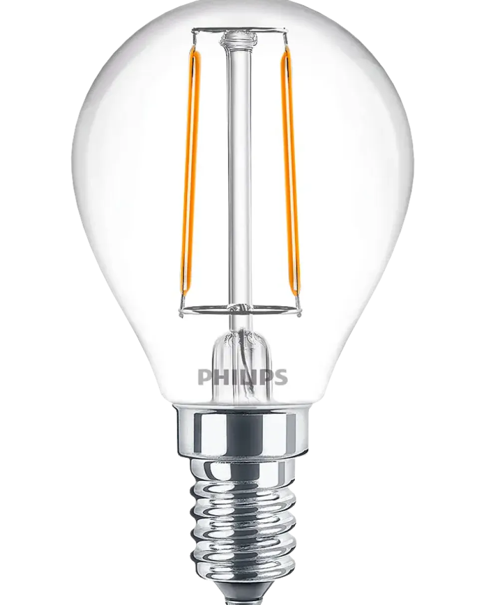 PHILIPS LED klotlampa 2W E14 2-pack