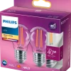 PHILIPS LED klotlampa 4,3W E27 2-pack