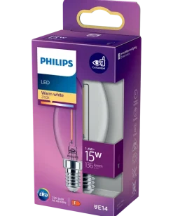 PHILIPS LED kronlampa 2W E14 B35