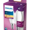 PHILIPS LED kronlampa 2,2W E14 B35 2-pack
