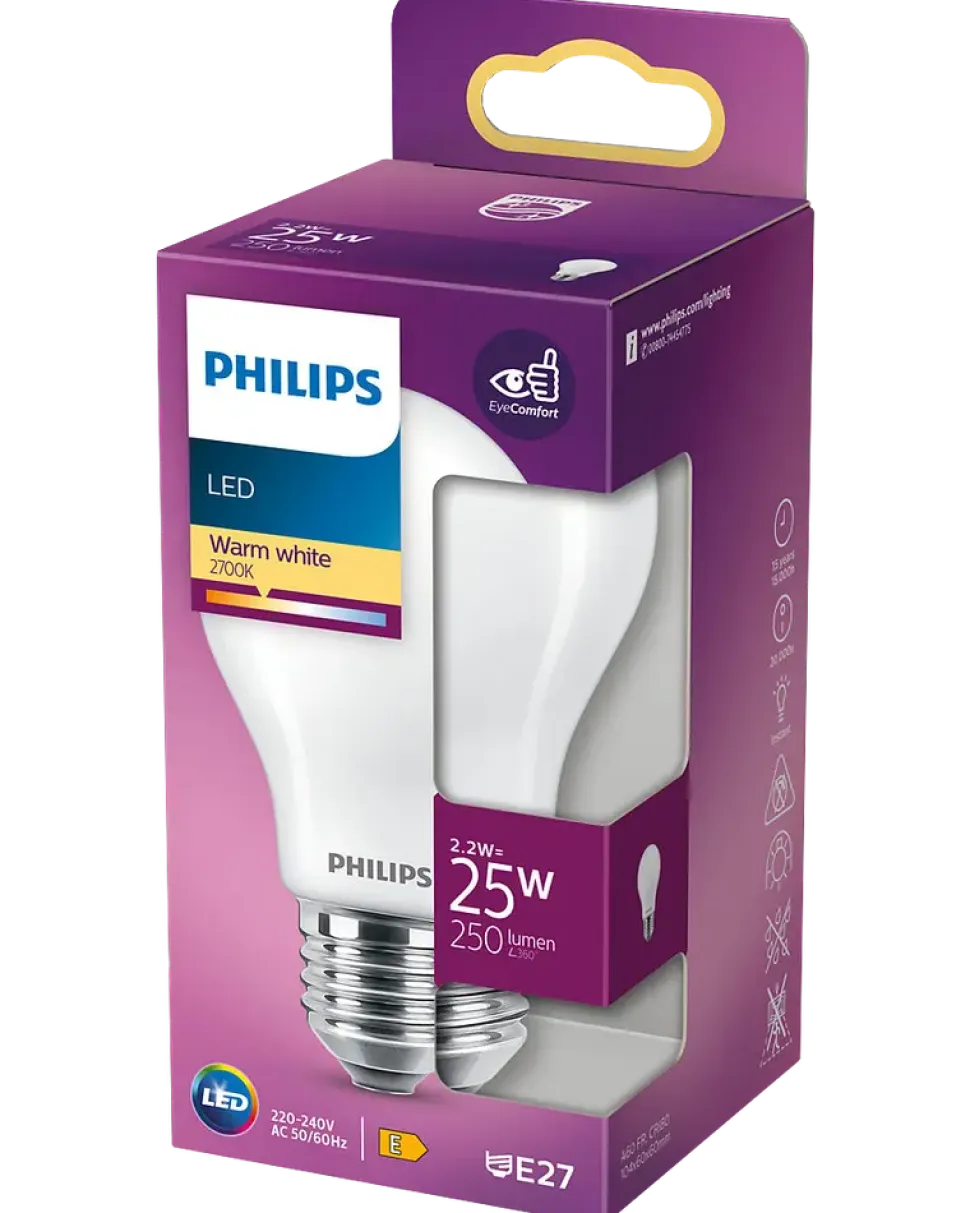 PHILIPS LED normallampa 2,2W E27 A60