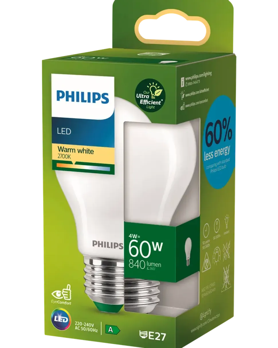 PHILIPS LED-normallampa 4W E27 A60