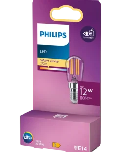 PHILIPS LED-päronlampa 1W E14 T25S