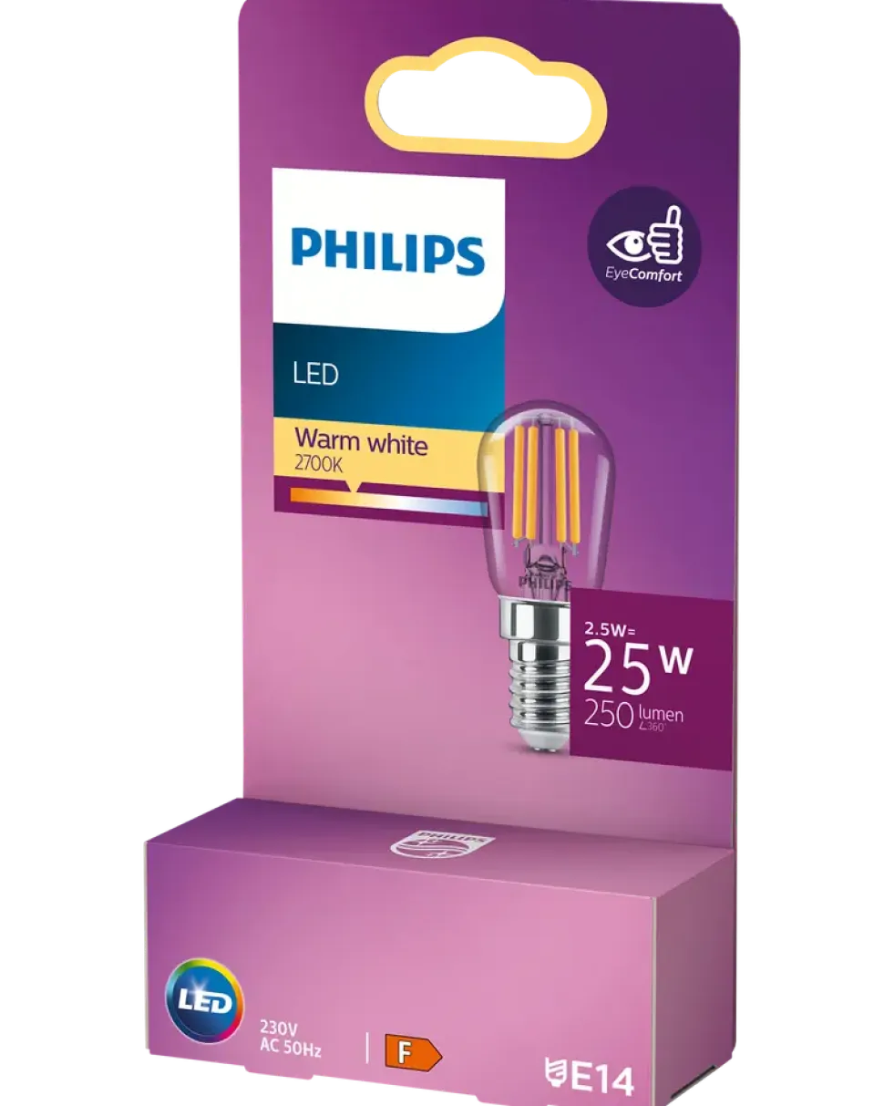 PHILIPS LED-päronlampa 2,5W E14 T25S